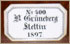 B. Grüneberg opus 400 - Schild